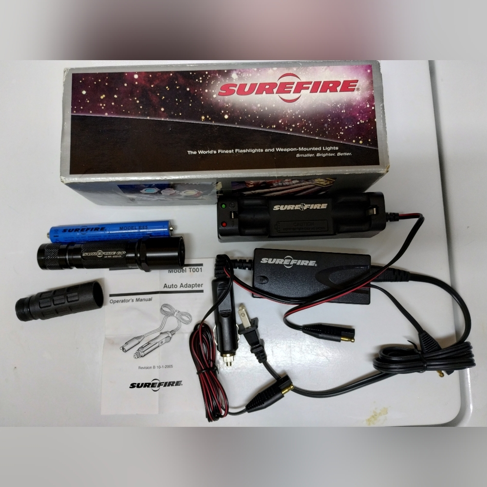 Surefire 6p Rechargeable Torch Flashlight With AC/DC Kit